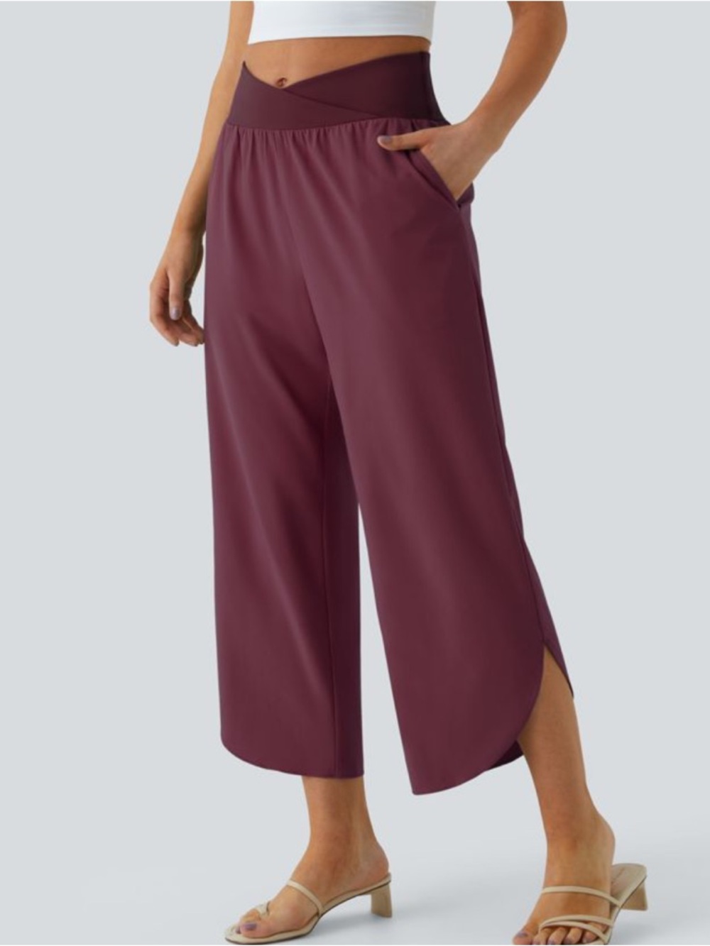 Halara Breezeful High-Waisted Crossover Quick dry Resort Pant Athleisure Comfort